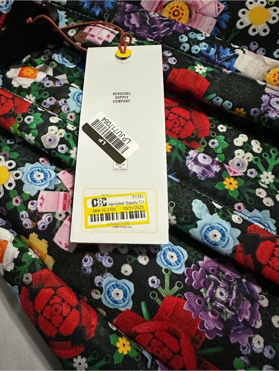 Herschel Floral Print  Backpack in Black Multi main image 7
